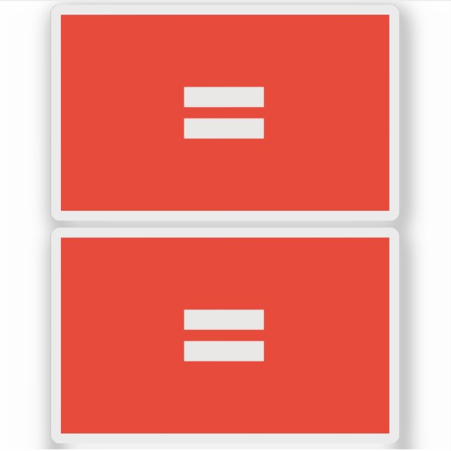 Pegatina Bandera de Orgullo de Igualdad (Anverso)