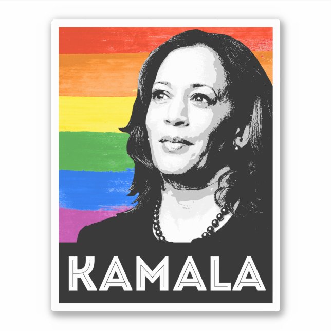 PEGATINA BANDERA DE ORGULLO DE KAMALA (Anverso)