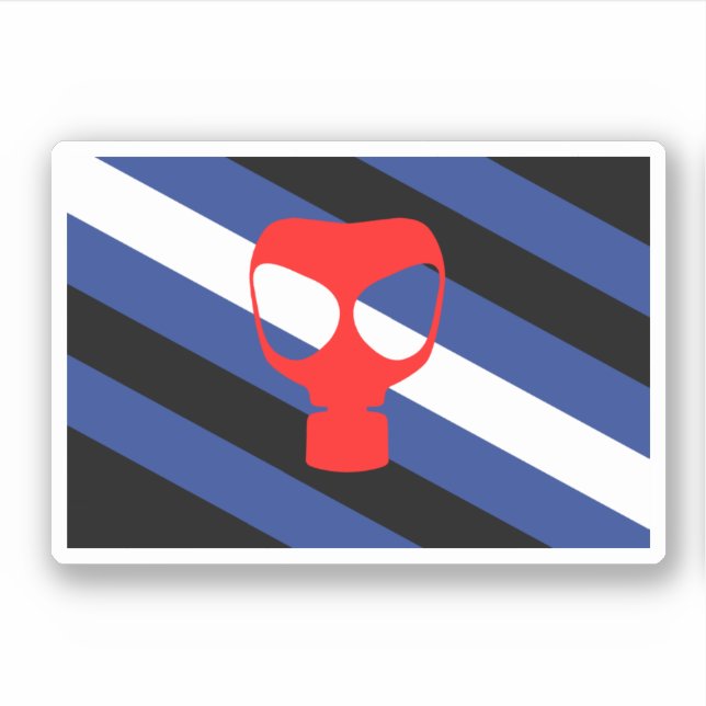 Pegatina Bandera de Orgullo de Máscara (Anverso)