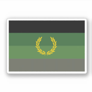 Pegatina Bandera de orgullo de uniforme militar