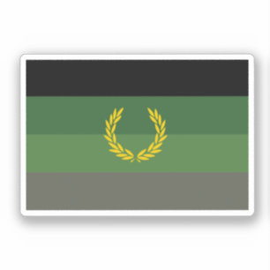 Pegatina Bandera de orgullo de uniforme militar