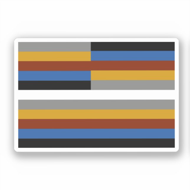 Pegatina Bandera de Orgullo Friki (Anverso)