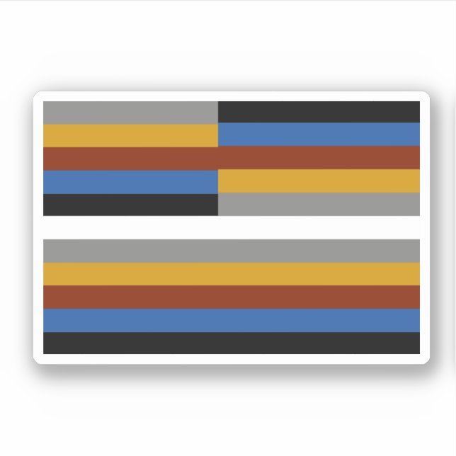Pegatina Bandera de Orgullo Friki (Anverso)