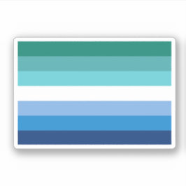 Pegatina Bandera de Orgullo Gay Masculino (Azul)