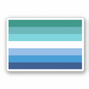 Pegatina Bandera de Orgullo Gay Masculino (Azul)