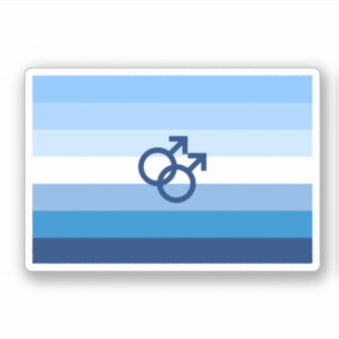 Pegatina Bandera de orgullo gay masculino MLM