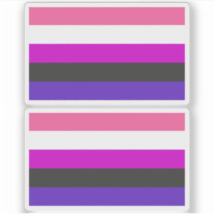 Pegatina Bandera de orgullo genderfluid