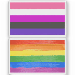 Pegatina Bandera de orgullo genderfluid