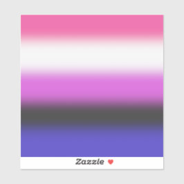 Pegatina Bandera de orgullo Genderfluid con gradiente – Ban