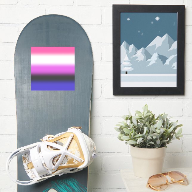 Pegatina Bandera de orgullo Genderfluid con gradiente – Ban (snowboard)