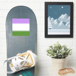 Pegatina Bandera de orgullo Genderqueer Gradiente – Bandera