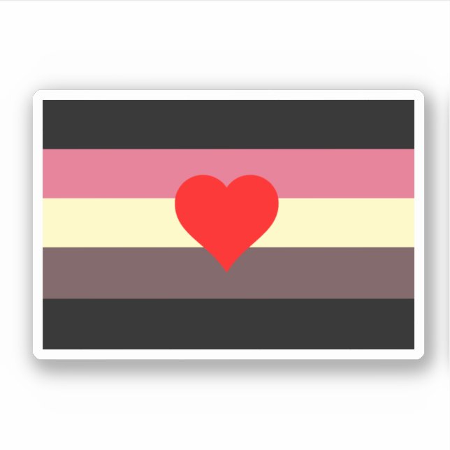 Pegatina Bandera de Orgullo Gordo (Anverso)