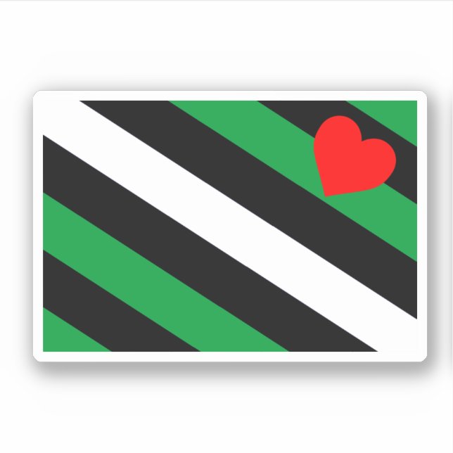 Pegatina Bandera de Orgullo Leather Boi (Anverso)