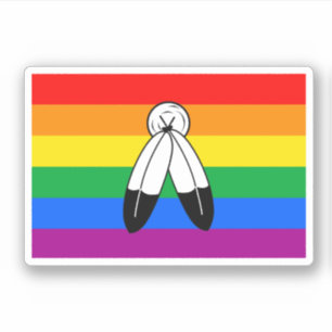 Pegatina Bandera de orgullo LGBTQ+ Two-Spirit