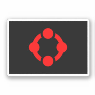Pegatina Bandera de Orgullo Niche (Negro)