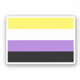 Pegatina Bandera de Orgullo No Binario