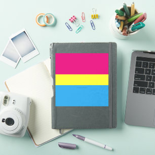 Pegatina bandera de orgullo pansexual SlipperyJoe rosa ámba