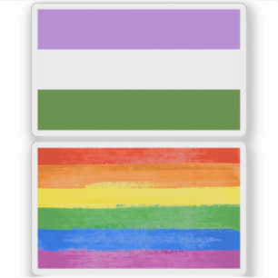 Pegatina Bandera de Orgullo Queer