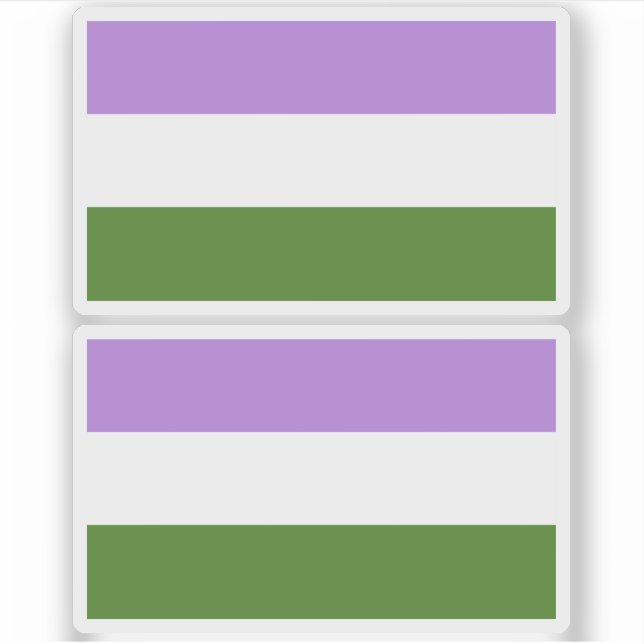 Pegatina Bandera de Orgullo Queer (Anverso)