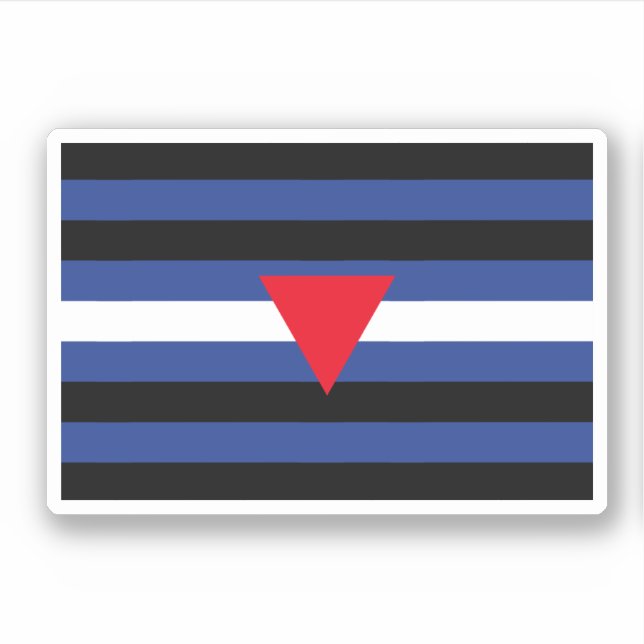 Pegatina Bandera de orgullo queer de cuero (Anverso)