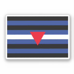 Pegatina Bandera de orgullo queer de cuero