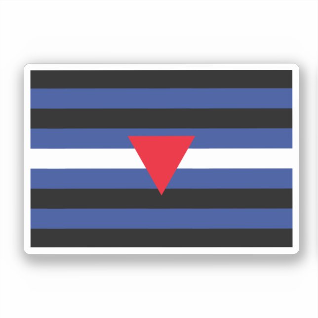 Pegatina Bandera de orgullo queer de cuero (Anverso)