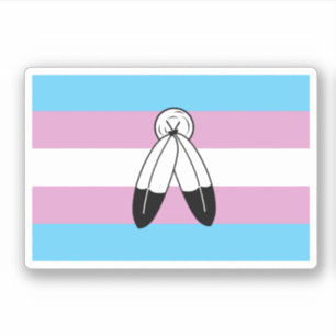 Pegatina Bandera de orgullo trans de dos espíritus