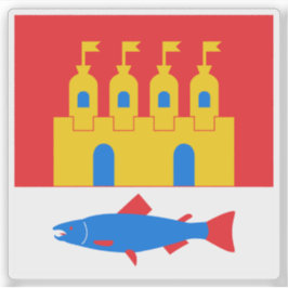 Pegatina Bandera de Oulu, Finlandia