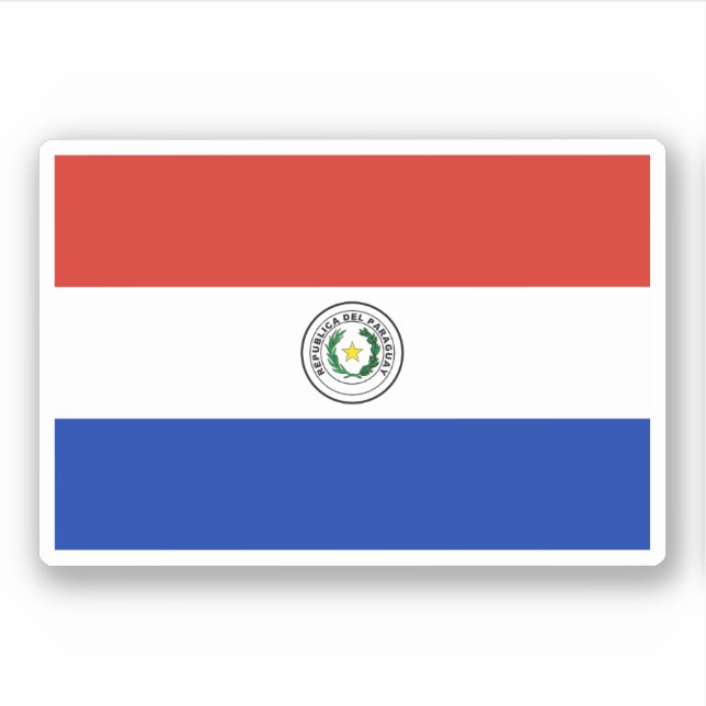 Pegatina Bandera de Paraguay (Anverso)