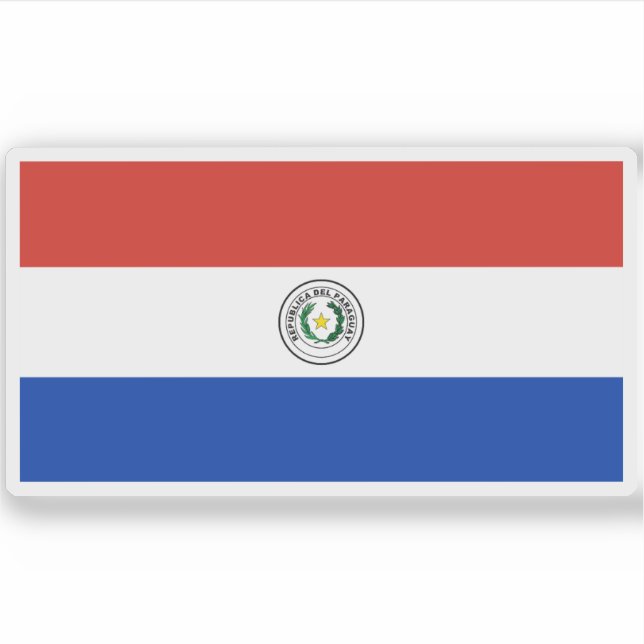 Pegatina Bandera de Paraguay (Anverso)