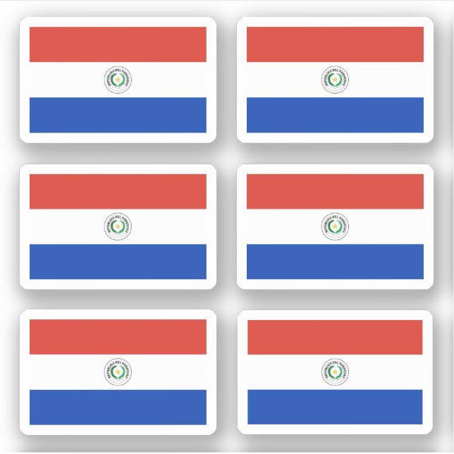 Pegatina Bandera de Paraguay (Anverso)