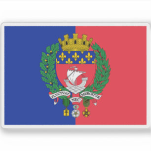 Pegatina Bandera de París, Francia