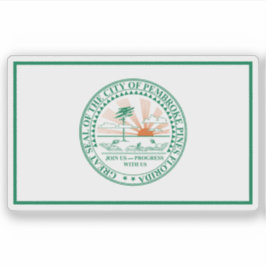 Pegatina Bandera de Pembroke Pines, Florida, EE. UU.