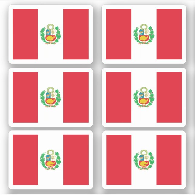 Pegatina Bandera de Perú (Anverso)