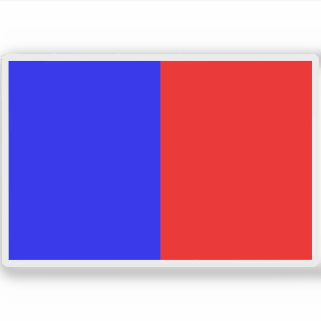 Pegatina Bandera de Petite-Synthe, Norte (Anverso)