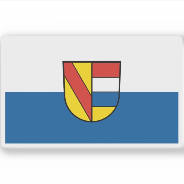 Pegatina Bandera de Pforzheim, Alemania (Anverso)