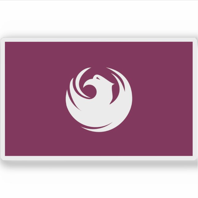 Pegatina Bandera de Phoenix, Arizona (Anverso)