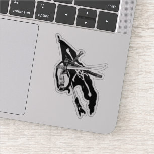 Pegatina Bandera de piratas antigua, Jolly Roger calavera y