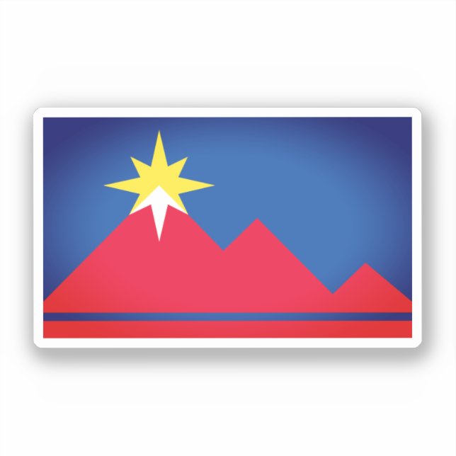 Pegatina Bandera de Pocatello, Idaho (Anverso)
