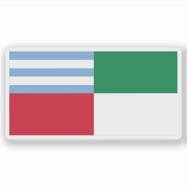 Pegatina Bandera de Portoviejo, Ecuador (Anverso)