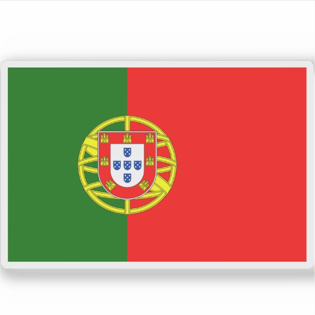Pegatina bandera de portugal (Anverso)
