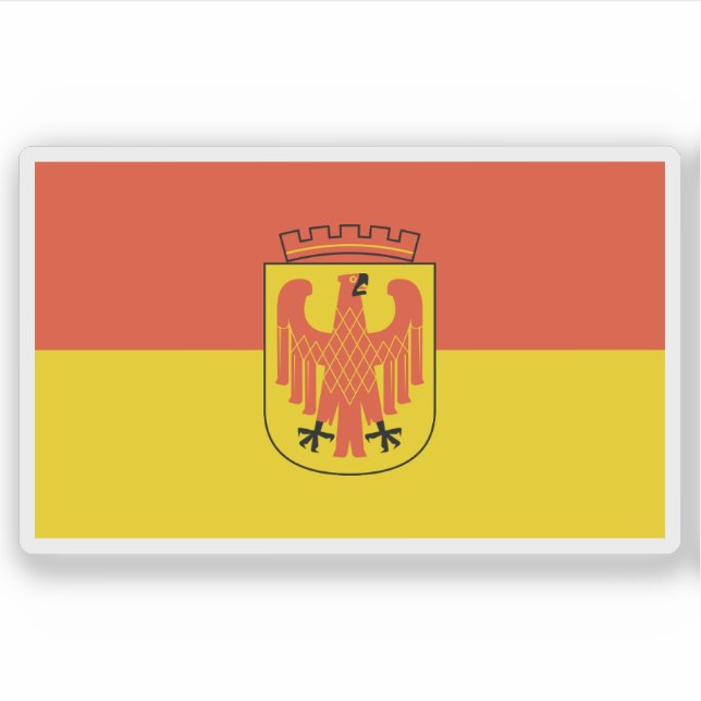 Pegatina Bandera de Potsdam (Alemania) (Anverso)