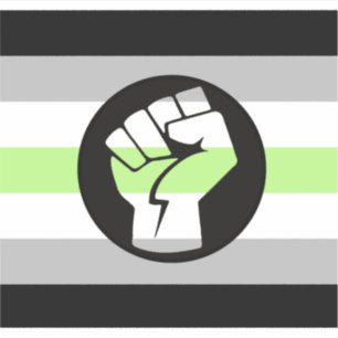 Pegatina Bandera de protesta agénero