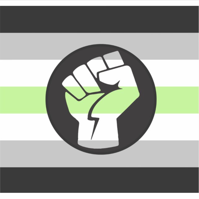 Pegatina Bandera de protesta agénero (Anverso)