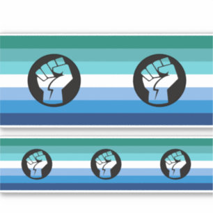 Pegatina Bandera de protesta gay masculina