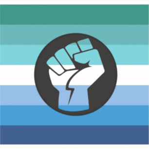 Pegatina Bandera de protesta gay masculina