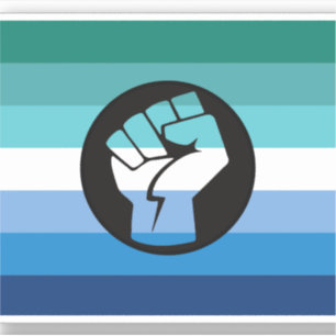 Pegatina Bandera de protesta gay masculina