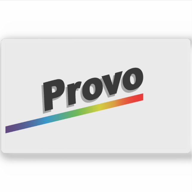 Pegatina Bandera de Provo, Utah (1989-2015) (Anverso)