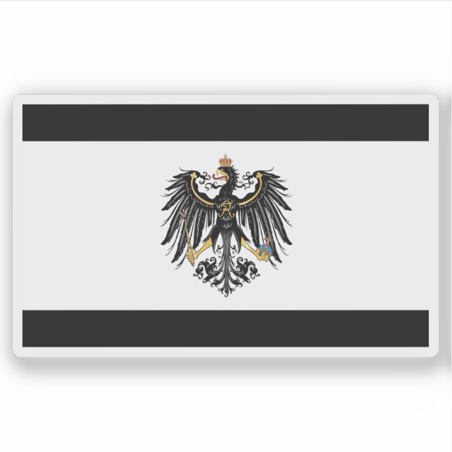 Pegatina Bandera de Prusia (Anverso)