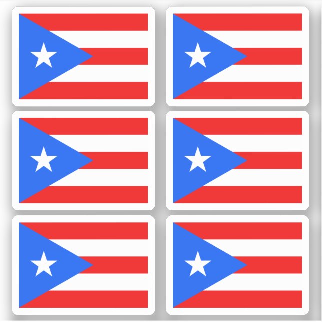 Pegatina Bandera de Puerto Rico (Anverso)